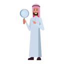 پیش‌نمایش فایل arab-businessman-holding-magnifier-glass-7211045 از پک مرد عرب کسب‌وکار