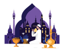 پیش‌نمایش فایل arabian-man-doing-namaz-before-eating-7641316 از پک نماز رمضان