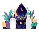 پیش‌نمایش فایل muslim-couple-praying-during-night-7641318 از پک نماز رمضان