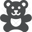 پیش‌نمایش فایل teddy-bear-158 از پک آیکن گلیف iOS Edge