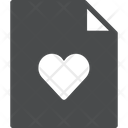 پیش‌نمایش فایل heart-document از پک آیکن گلیف iOS Edge
