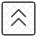 پیش‌نمایش فایل up-chevrons-square-1 از پک آیکن خطی iOS Edge