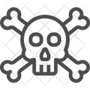 پیش‌نمایش فایل skull-crossbones-3 از پک آیکن خطی iOS Edge