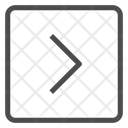 پیش‌نمایش فایل right-chevron-square-1 از پک آیکن خطی iOS Edge