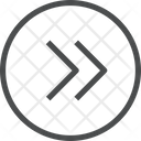 پیش‌نمایش فایل right-chevrons-circle-1 از پک آیکن خطی iOS Edge