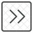 پیش‌نمایش فایل right-chevrons-square-1 از پک آیکن خطی iOS Edge