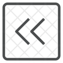 پیش‌نمایش فایل left-chevrons-square-1 از پک آیکن خطی iOS Edge