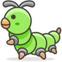 پیش‌نمایش فایل caterpillar-12 از پک 100 ایموجی رایگان