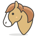 پیش‌نمایش فایل horse-64 از پک 100 ایموجی رایگان