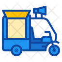 پیش‌نمایش فایل rickshaw-delivery-megaphone-van-street-food-truck-5690201 از پک کامیون غذاخوری