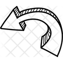 پیش‌نمایش فایل turn-left-arrow-6772473 از پک پیکان دست خط