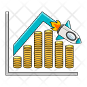 پیش‌نمایش فایل profit-down-rocket-chart-8332465 از پک نمودار راکتی رشد فروش