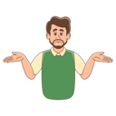 پیش‌نمایش فایل bearded-man-confuse-gesture-8973927 از پک شخصیت مرد ریش دار