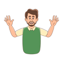 پیش‌نمایش فایل bearded-man-happy-gesture-8973918 از پک شخصیت مرد ریش دار
