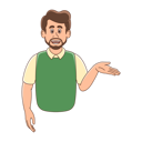 پیش‌نمایش فایل bearded-man-presenting-gesture-8973915 از پک شخصیت مرد ریش دار