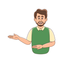 پیش‌نمایش فایل bearded-man-presenting-gesture-8973926 از پک شخصیت مرد ریش دار