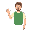 پیش‌نمایش فایل bearded-man-say-hi-8973912 از پک شخصیت مرد ریش دار