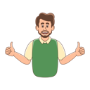 پیش‌نمایش فایل bearded-man-show-thumbs-up-8973922 از پک شخصیت مرد ریش دار
