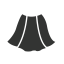 پیش‌نمایش فایل skirt-260 از پک آیکون های توپر پوشاک رایگان
