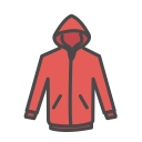 پیش‌نمایش فایل hoodie-98 از پک آیکون های رنگی پر پوشاک رایگان
