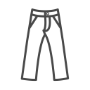 پیش‌نمایش فایل jeans-93 از پک آیکون های خطی پوشاک رایگان