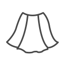 پیش‌نمایش فایل skirt-264 از پک آیکون های خطی پوشاک رایگان