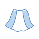 پیش‌نمایش فایل skirt-265 از پک آیکون های رنگی خطی پوشاک رایگان
