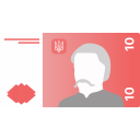 پیش‌نمایش فایل uah-7 از پک گریونا اوکراین در طراحی فلت