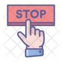 پیش‌نمایش فایل stop-button-47 از پک آیکون های دست