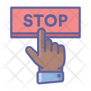 پیش‌نمایش فایل stop-button-48 از پک آیکون های دست