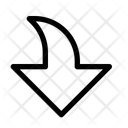 پیش‌نمایش فایل arrow-curved-alt-down-12729767 از پک پیکان‌ها و پیکان