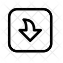 پیش‌نمایش فایل arrow-curved-alt-down-box-12729764 از پک پیکان‌ها و پیکان