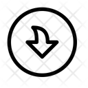 پیش‌نمایش فایل arrow-curved-alt-down-circle-12729765 از پک پیکان‌ها و پیکان