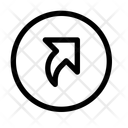 پیش‌نمایش فایل arrow-curved-top-right-circle-12729781 از پک پیکان‌ها و پیکان