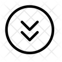 پیش‌نمایش فایل double-chevron-down-circle-12742068 از پک پیکان‌ها و شورون