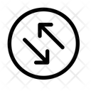 پیش‌نمایش فایل swap-diagonal-alt-circle-13032257 از پک پیکان‌ها و مرتب سازی