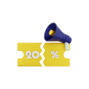 پیش‌نمایش فایل 20-percent-discount-voucher-with-megaphone-4892439 از پک بسته تجارت الکترونیک