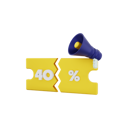 پیش‌نمایش فایل 40-percent-discount-voucher-with-megaphone-4892436 از پک بسته تجارت الکترونیک