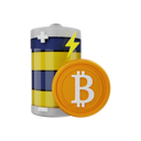 پیش‌نمایش فایل bitcoin-with-battery-energy-5013936 از پک سکه رمزارز بیت‌کوین
