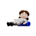 پیش‌نمایش فایل woman-workout-stretch-with-foam-roller-6587878 از پک تمرین زنان