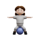 پیش‌نمایش فایل woman-workout-with-yoga-ball-6559518 از پک تمرین زنان