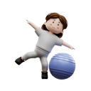 پیش‌نمایش فایل woman-workout-with-yoga-ball-6559519 از پک تمرین زنان