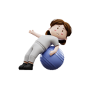 پیش‌نمایش فایل woman-workout-with-yoga-ball-6587999 از پک تمرین زنان
