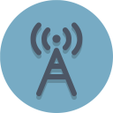 پیش‌نمایش فایل radio-tower از پک آیکون های تخت زیبا