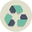 پیش‌نمایش فایل recycle-269 از پک آیکون های تخت زیبا