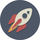 پیش‌نمایش فایل rocket-572 از پک آیکون های تخت زیبا