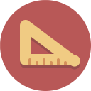 پیش‌نمایش فایل ruler-triangle از پک آیکون های تخت زیبا