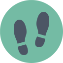 پیش‌نمایش فایل shoe-prints از پک آیکون های تخت زیبا