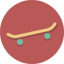 پیش‌نمایش فایل skate-board از پک آیکون های تخت زیبا