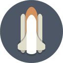 پیش‌نمایش فایل spaceshuttle از پک آیکون های تخت زیبا